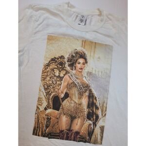 Beyonce The‎ Mrs Carter Show Tour 2013 Graphic T Shirt White Size Medium